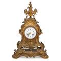 French dore bronze mantel clock louis xv style with eight day time and strike movement ca 1900 18 x 11 x 5 12