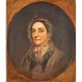 Rembrandt peale american 17781860 attrib oil on canvas portrait of jane anite galaher  daughter of dr john  elizabeth standley white  wife of lieut galaher label on verso with title an