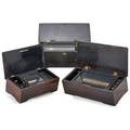 Continental music boxes three one six tune one eight tune and one unknown probably german or swiss early 20th c largest 6 12 x 17 x 8