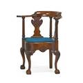 American chippendale style corner chair mahogany with cabriole leg on ball and claw feet 20th c 33 12 x 24
