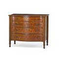 Sheraton chest of drawers mahogany with banded inlay and fluted corner columns 19th c 32 12 x 38 x 22