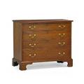 New england chippendale chest of drawers cherry with four graduated drawers on straight bracket feet 18th c 34 x 19 12 x 40