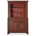 Hackensack wall cupboard walnut with arched paneled doors over single drawer and paneled door base 19th c 88 x 56 12 x 19 12