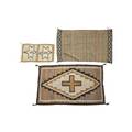 Navajo tribal weavings three each with geometric designs early 20th c largest 64 x 39
