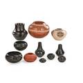 Native american pottery vessels eleven each from san ildefonso including david baca stella chuarru gracie naranjo elaine salizar sue tapia albert and josephine vigic and johanna and anthony 20