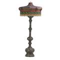 Japanese cloisonne floor lamp bronze and enamel base early 20th c 75 x 33