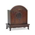Chinese altar box elmwood with pierced sliding panel door 19th c 28 x 24 12 x 30 12