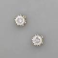 Round brilliant cut diamond stud earrings lively stones approx 185 cts tw in 14k wg buttercup settings for pierced ears
