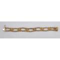 18k yellow gold mesh bracelet two strands of mesh intertwine with safety clasp marked 750 ff 20 va 7 12 162 dwt
