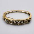 Victorian revival diamond enamel gold bracelet 14k yg round brilliant cut diamonds approx 45 ct tw mid 20th c accommodates 7 131 dwt