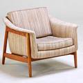 Folke ohlsson dux lounge chair sweden 1960s ash upholstery unmarked 27 12 x 29 12 x 27