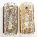 Carl fagerlund orrefors pair of sconces sweden ca 1950s glass brass unmarked 10 12 x 4 12 x 3