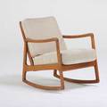 Orla molgaardnielsen and peter hvidt france and sons rocking chair denmark 1950s beech and upholstery branded and john stuart label 30 x 24 x 31
