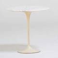 Eero saarinen knoll associates tulip side table new york 1960s enameled steel carrera marble manufacturer label 20 12 x 20 dia