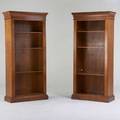 Italian pair of walnut bookcases ca 1990s unmarked 84 x 35 12 x 17