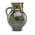 Don reitz glazed stoneware pitcher alfred ny signed 13 x 9 12
