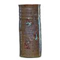 Beatrice wood cylindrical vase with multicolor glaze ojai ca signed beato 8 14 x 3 12