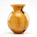 Melvin lindquist turned rock maple vase 1975 marked l 375 rock maple 7 12 x 5 dia