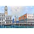 Fernando del basso italian 18871973 oil on canvas of venice framed signed 24 x 36