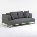 Antonio citterio bb italia sofa italy 1990s aluminum and wool fabric label 25 x 70 x 37 12