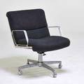 Italian desk chair 1960s steel upholstery unmarked 32 12 x 24 x 31