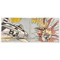 Roy lichtenstein american 19231997 offset lithograph diptych whaam 1963 printed by lautrec photo litho ltd uk published by the tate gallery london each 24 78 x 29 14 sheet