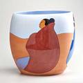Rc gorman american 19322005 vessel decorated with images of american indian women usa 20th c glazed terracotta signed and numbered 46150 16
