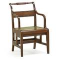 Federal stylelibrary steps convertible to an armchair mahogany with leather top 20th c 35 12 x 22 x 23 closed