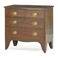 Federal chest of drawers mahogany two short over two long drawers bracket feet late 19th c 29 x 30 x 10 12