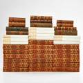 Leatherbound volumes etc forty volumes 19th20th c including nineteen volumes muhlbachs works in art nouveau bindings etc tallest 6 34