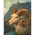 Henry herman cross american 18371918 oil on canvas american big horn sheep framed unsigned 28 x 22 14