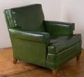 Century Furniture Co Green Vinyl Armchair