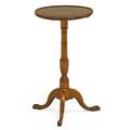 Federal style candle stand cherry with dish top and pad feet ca 1800 29 14 x 16 dia