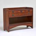 Arts  craftsman contemporary sideboard in the style of gustav stickley new york ca 1995 quartersawn oak hammered copper branded 40 x 54 x 18