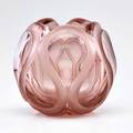 French spherical glass vase ca 1920s unmarked 6 34 x 5 34 dia