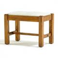 Arts and crafts upholstered footstool usa ca 1915 quartersawn oak unmarked 14 12 x 20 x 11 34