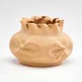 George ohr bisque vessel with folded rim and pinched body biloxi ms 18981900 signed 4 14 x 5 12 dia