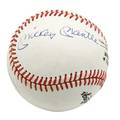 Mickey mantle duke snider and willie mays autographs all on a national league baseball