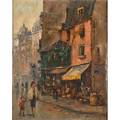 Jan korthals dutch 19161972 two oil on canvas parisian street scenes framed signed 20 12 x 16 18