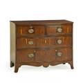 George iii style bow front chest of drawers yew with two short and two long drawers bracket feet 20th c 32 x 40 12 x 20 12