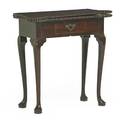 George ii game table mahogany with egg and dart edging and later drawer on cabriole legs mid 18th c 27 34 x 28 x 14