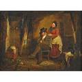 Erskine nicol english 18251904 oil on canvas the crofter and his wife 1858 framed signed and dated 11 18 x 15