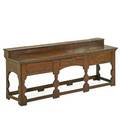 English william and mary dresser base oak with three drawers and stretcher base 18th c 35 x 84 x 23 12