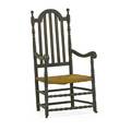 New england bannister back armchair rush seat ebonized frame 18th c 46 x 23 x 21