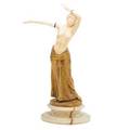 Charles arthur muller french b 1868 gilt bronze and ivory sculpture of a dancer on onyx base signed ch muller impressed 47 10 12