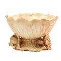 Royal worcester porcelain bowl lotus form with gilt decoration ca 1888 marked 7 x 11 12 dia