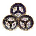 Meissen porcelain plates three with floral and gilt decoration early 20th c crossed swords mark 8 14 dia