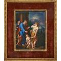 Kpm porcelain plaque the banishment of ishmael and hagar after adriaen van der werff late 19th c framed impressed kpm mark with scepter plaque 10 x 7 12