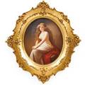 Kpm porcelain plaque solitude late 19thearly 20th c gilt frame impressed kpm mark with scepter plaque 13 12 x 11 12