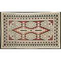 Native american weaving all over geometric design on beige ground 20th c 127 x 74
